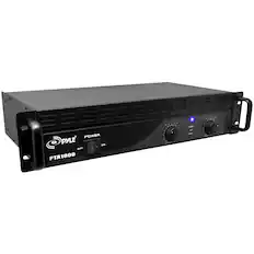 Front. PylePro - Pro Pta1000 Professional Power Amplifier, 1000 Watt - Black.