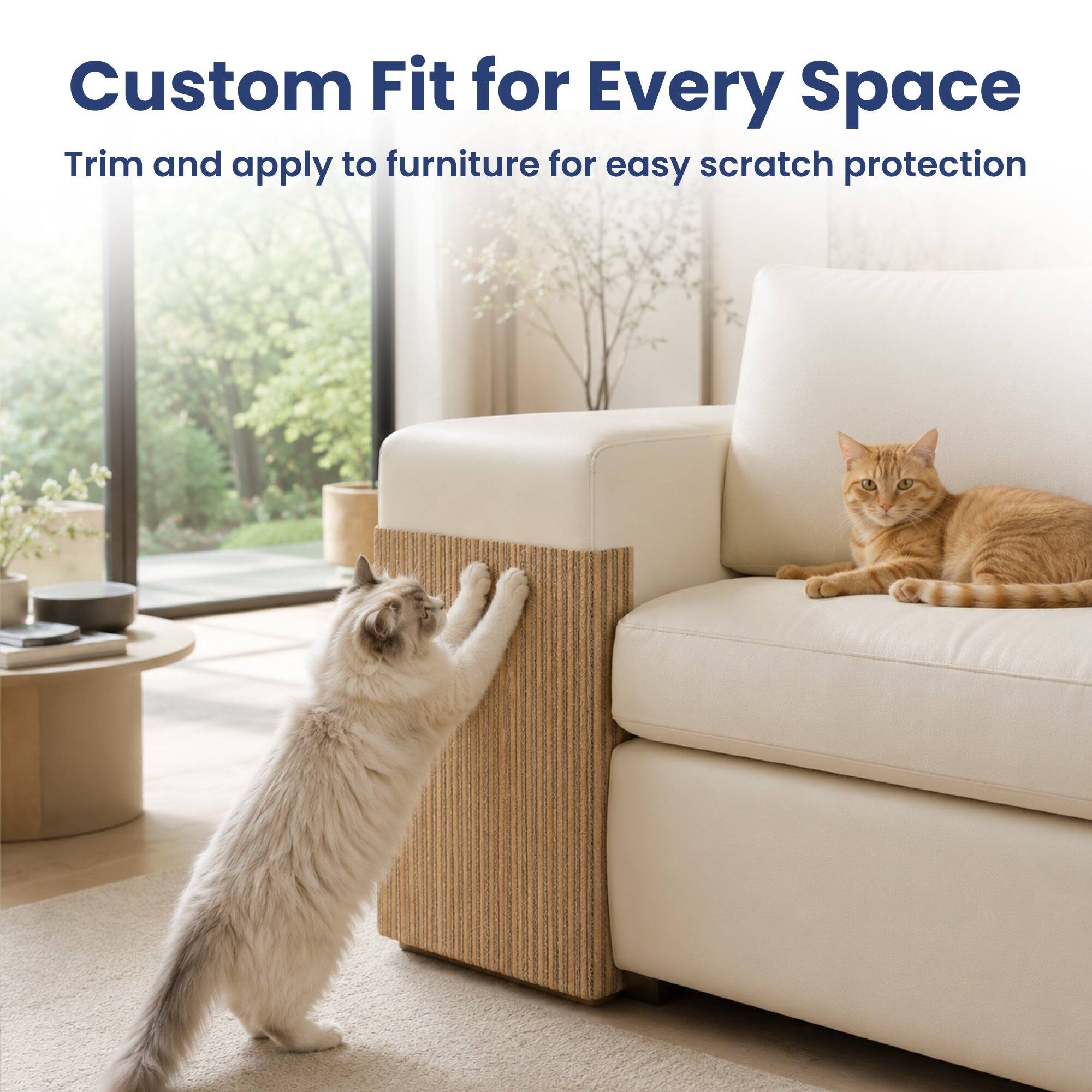Custom Fit for Every Space  
Trim and apply to furniture for easy scratch protection