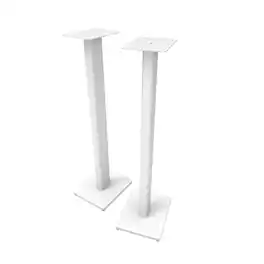 Kanto - 34" Universal Bookshelf Speaker Floor Stands, Pair - White