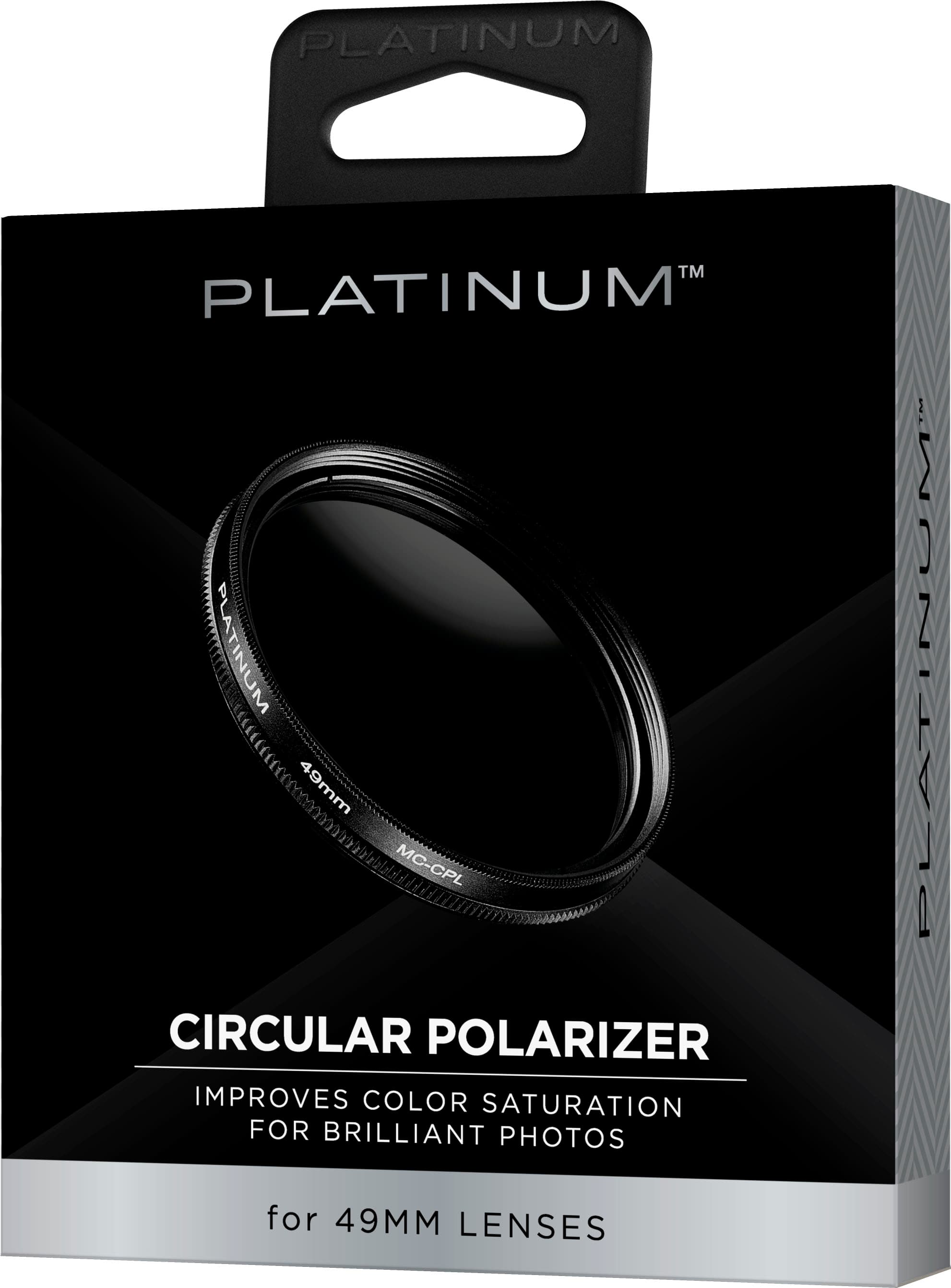 Alt View 12. Platinum™ - 49mm Circular Polarizer Lens Filter - Black.
