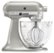 Angle Zoom. KitchenAid - KSM155GBSR Artisan Designer Series Tilt-Head Stand Mixer - Sugar Pearl Silver.