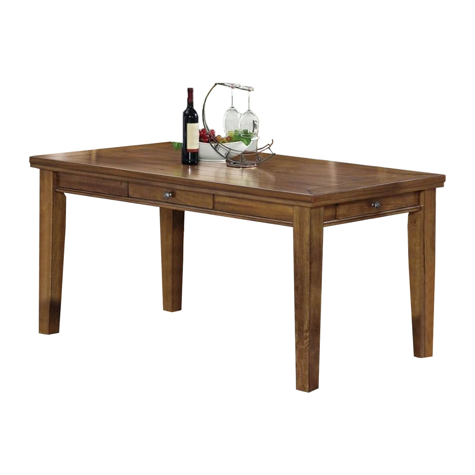 Alt View 1. Manhattan Lane - Teby 7pc Dining Table Chair Set, Walnut Brown Wood, Light Gray Linen - Walnut Brown, Gray.
