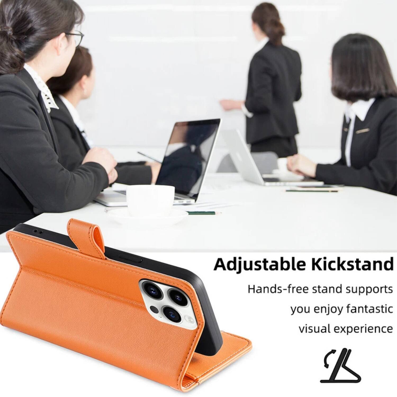 Adjustable Kickstand  
Hands-free stand supports you enjoy fantastic visual experience
