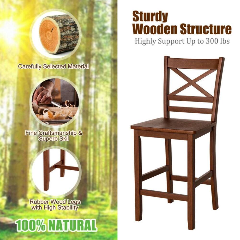 Sturdy Wooden Structure  
Highly Support Up to 300 lbs  

Carefully Selected Material  

Fine Craftsmanship & Superb Skill  

Rubber Wood Legs with High Stability  

100% NATURAL