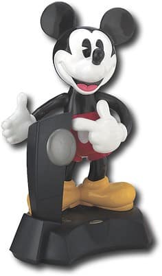 Angle Standard. Mickey Mouse - Talking Animated 900MHz Cordless Novelty Phone - Multicolor.