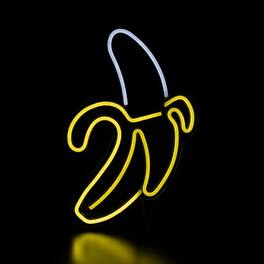 Northlight - LED Banana Neon Lighted Wall Art - 18" - Yellow