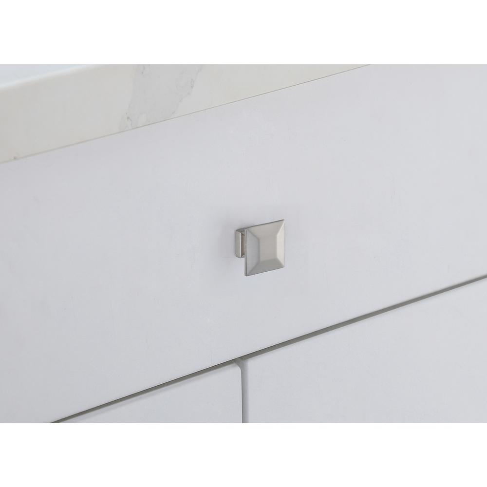 Alt View 1. Elegant Decor - Cecil 1.3" Brushed Nickel Square Knob Multipack (Set of 10) - Brushed Nickel.