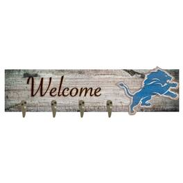 Fan Creations - Detroit Lions 24" x 6" Mounted Coat Hanger - Multicolor