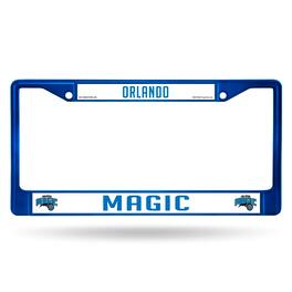 Rico Industries - Orlando Magic Basketball - Blue Chrome Metal License Plate Frame - Multi