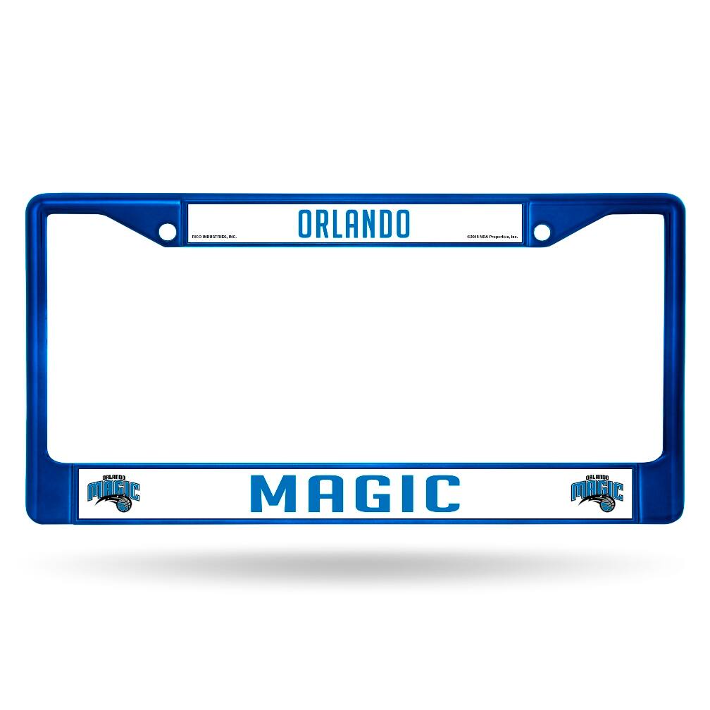 Orlando Magic Basketball - Blue Chrome Metal License Plate Frame