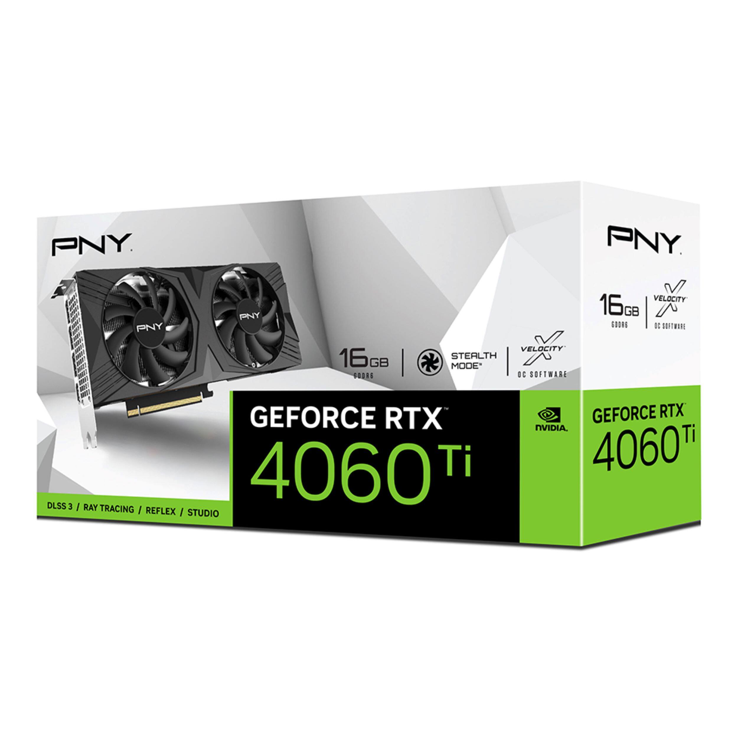 PNY NVIDIA GeForce RTX 4060 Ti 16GB GDDR6 PCIe Gen 4 x16 Graphics 