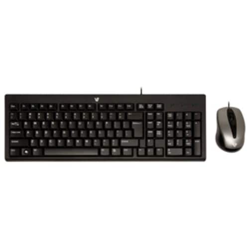 Front Standard. V7 - Keyboard & Mouse - Black Keyboard; Black Pointing Device.
