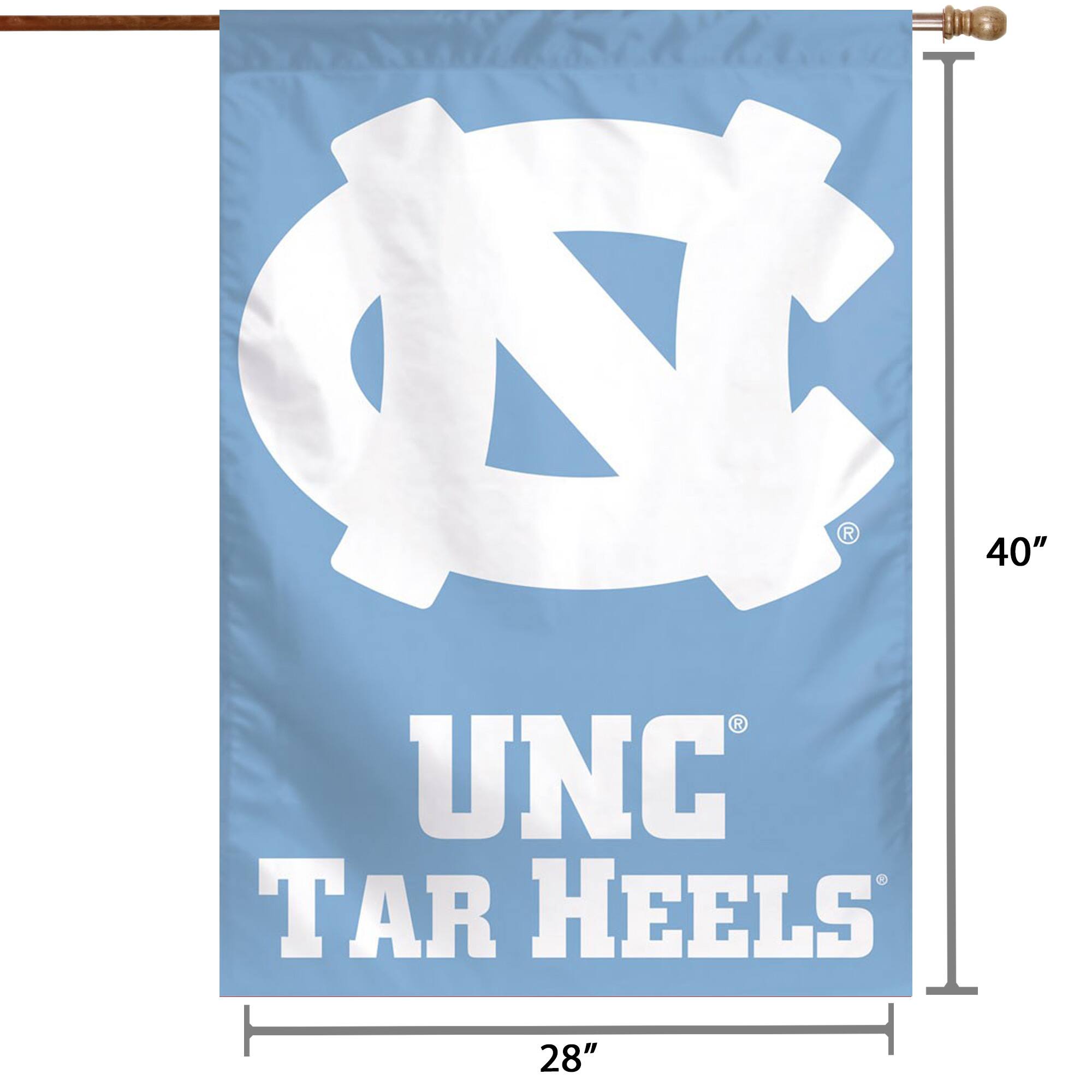 UNC TAR HEELS  
40" x 28"