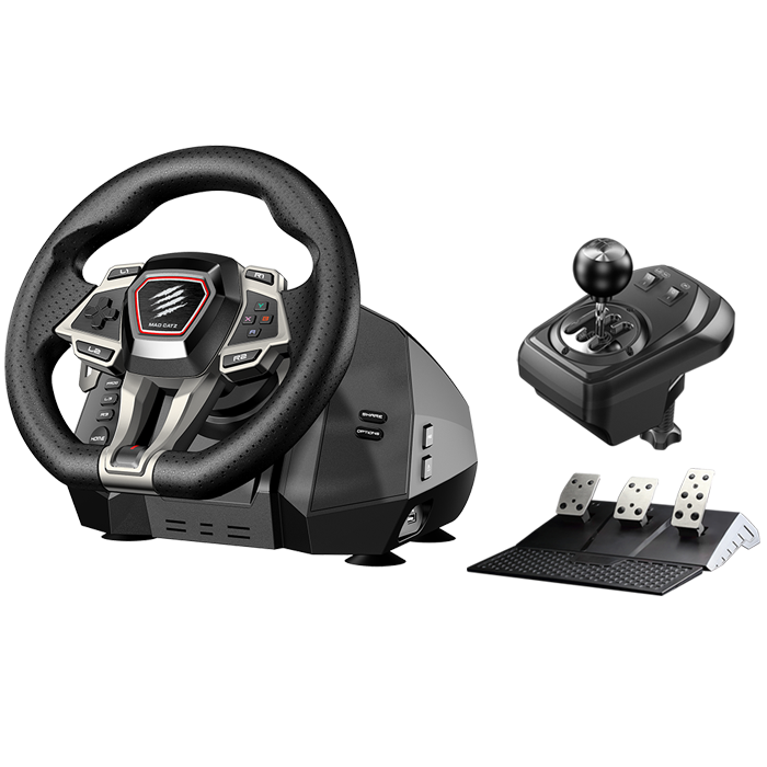 Mad Catz - M.2.X. PRO Force Feedback Racing Wheel - Multi-platform Compatibility - Black