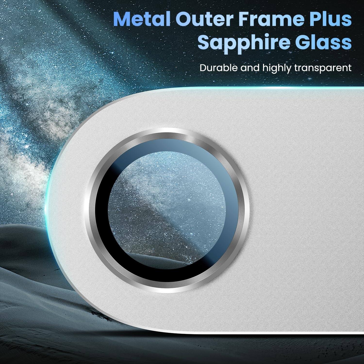 Metal Outer Frame Plus Sapphire Glass  
Durable and highly transparent