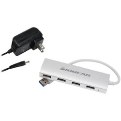 IOGEAR - Met(AL) 4-Port USB 3.0 Hub - White - Front_Zoom