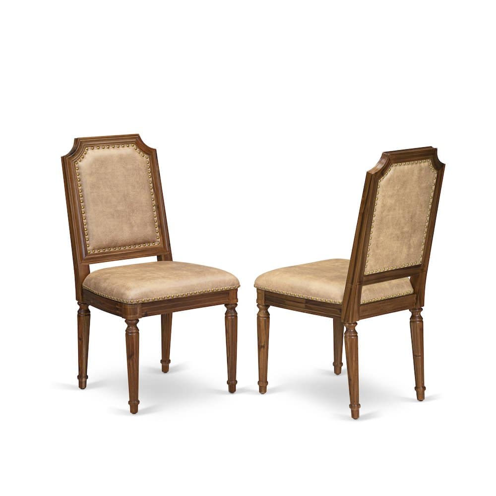 East West Furniture - Parson Chairs - Brown