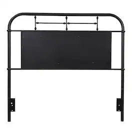 Liberty Furniture Industries - Vintage Series Full Metal Headboard - in Distressed Metal - Black