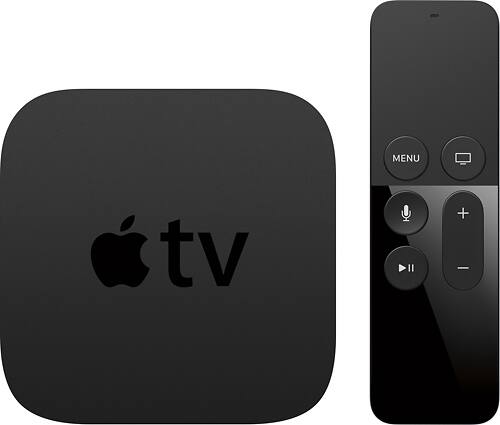 Apple - Geek Squad Certified Refurbished Apple TV - 64GB - Black - Larger Front