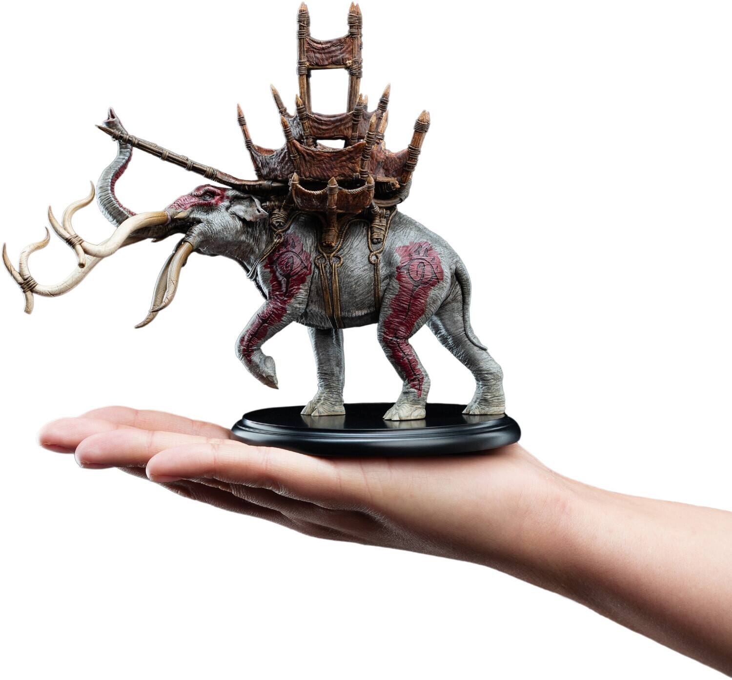Alt View 1. Weta Workshop - WETA Workshop Polystone - The Lord of the Rings Trilogy - Mumak in Battle Miniature Statue   - COLLECTIBLES - Multicolor.