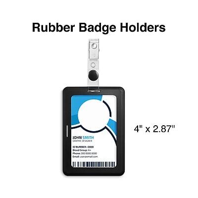 Rubber Badge Holders

4" x 2.87"

JOHN SMITH  
GPH DESIGN

ID NUMBER: 0000  
Blood Group: A+  
Phone: 000-0000-0000  
Email: john.smith@example.com