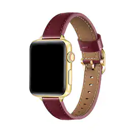 Posh Tech - Carmen Patent Leather Band for Apple Watch - Cherry Lacquer