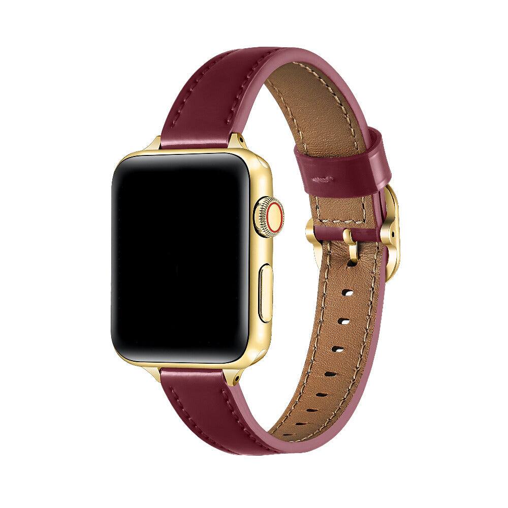 Front. Posh Tech - Carmen Patent Leather Band for Apple Watch - Cherry Lacquer.