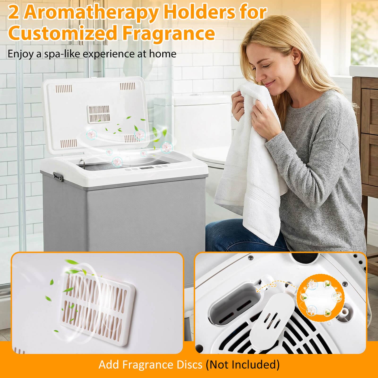2 Aromatherapy Holders for Customized Fragrance  
Enjoy a spa-like experience at home  

Add Fragrance Discs (Not Included)