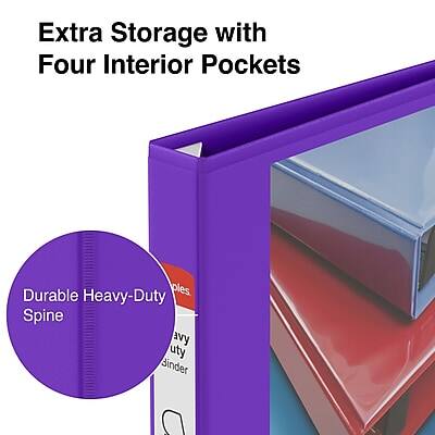 Extra Storage with Four Interior Pockets

Durable Heavy-Duty Spine

Heavy-Duty Binder