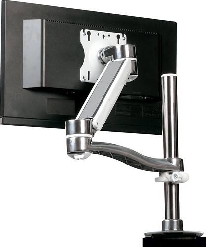 Angle Standard. TRU - Zuma Single-Screen Double-Extension Arm for Monitors up to 20 lbs. - Extends 24" - Chrome.