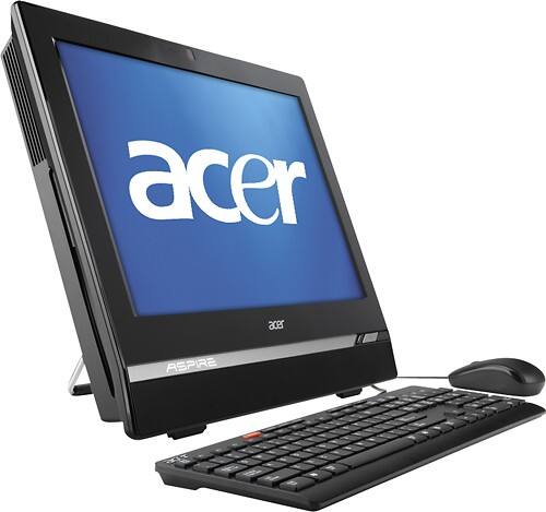 Angle Standard. Acer - 20" Aspire All-in-One Computer - 4 GB Memory - 500 GB Hard Drive.