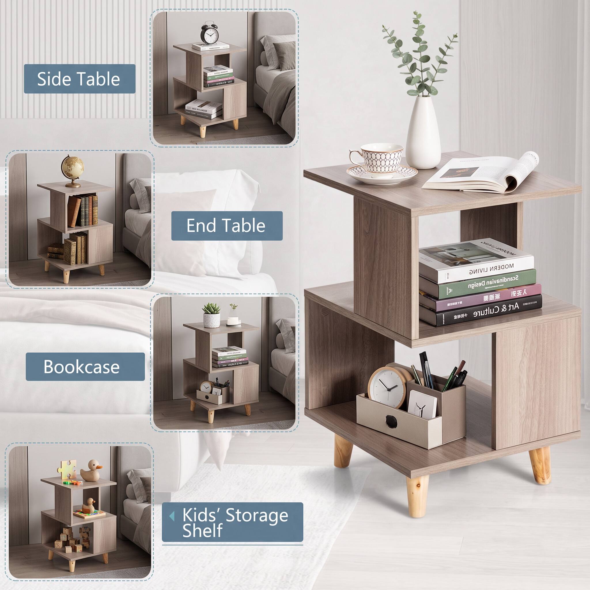 Side Table  
End Table  
Bookcase  
Kids' Storage Shelf  

LIVING MODERN Design Scandinavian Art & Culture & 2024