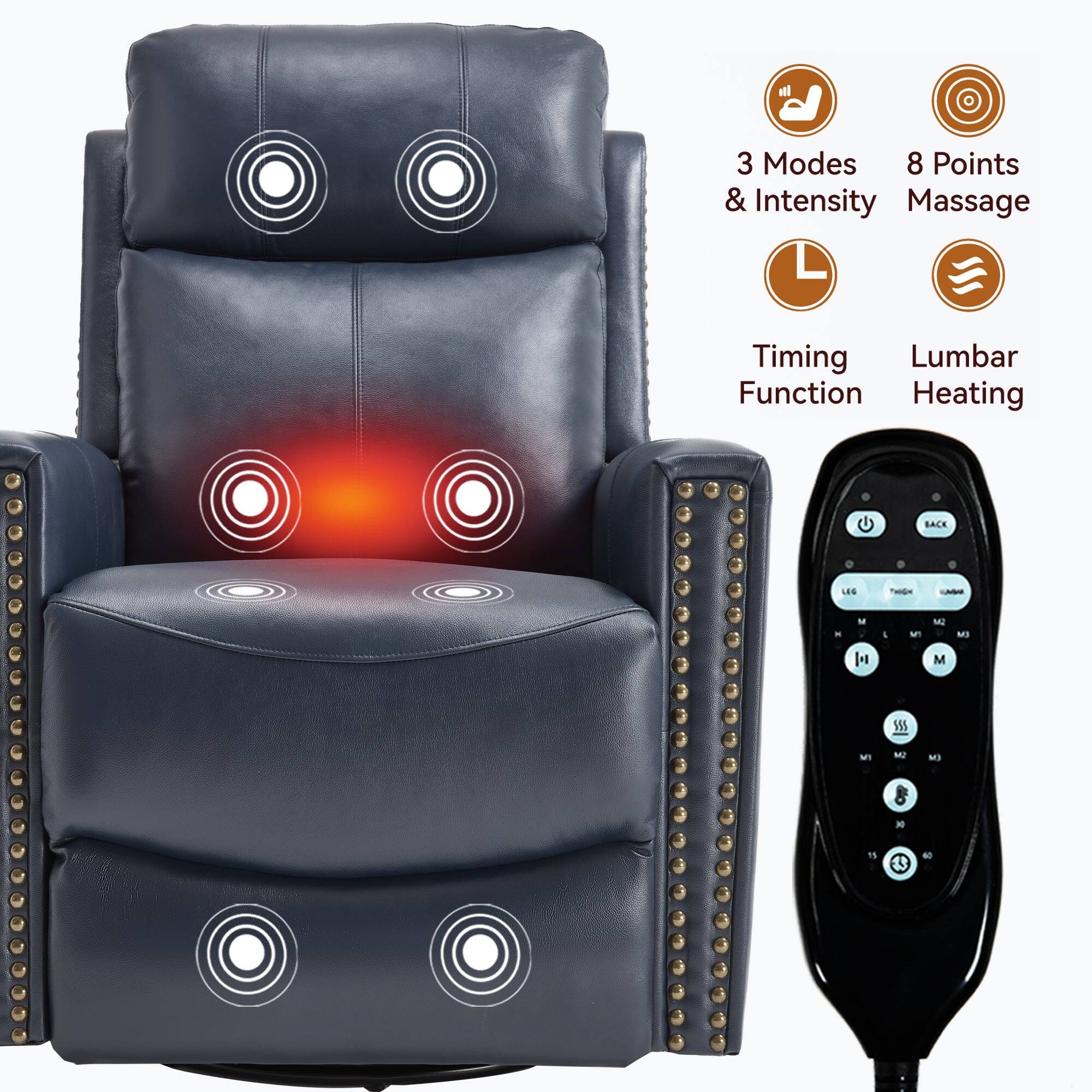 3 Modes & Intensity  
8 Points Massage  
Timing Function  
Lumbar Heating  

M1 5 M2 M1S 5 M3 1 T 4