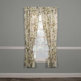 Ellis Curtain - Abigail 100 Percent High Quality 2-Piece Window Rod Pocket Panel Pairs With 2 Tie Backs 90x63" Multicolor - Multi