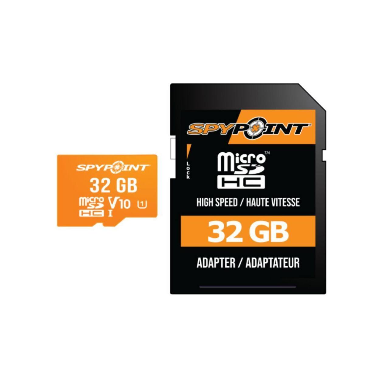 SPYPOINT INT TM SPYR* INT LOCK Micro 32 GB HC V10 HIGH SPEED / HAUTE VITESSE 32 GB ADAPTER / ADAPTATEUR