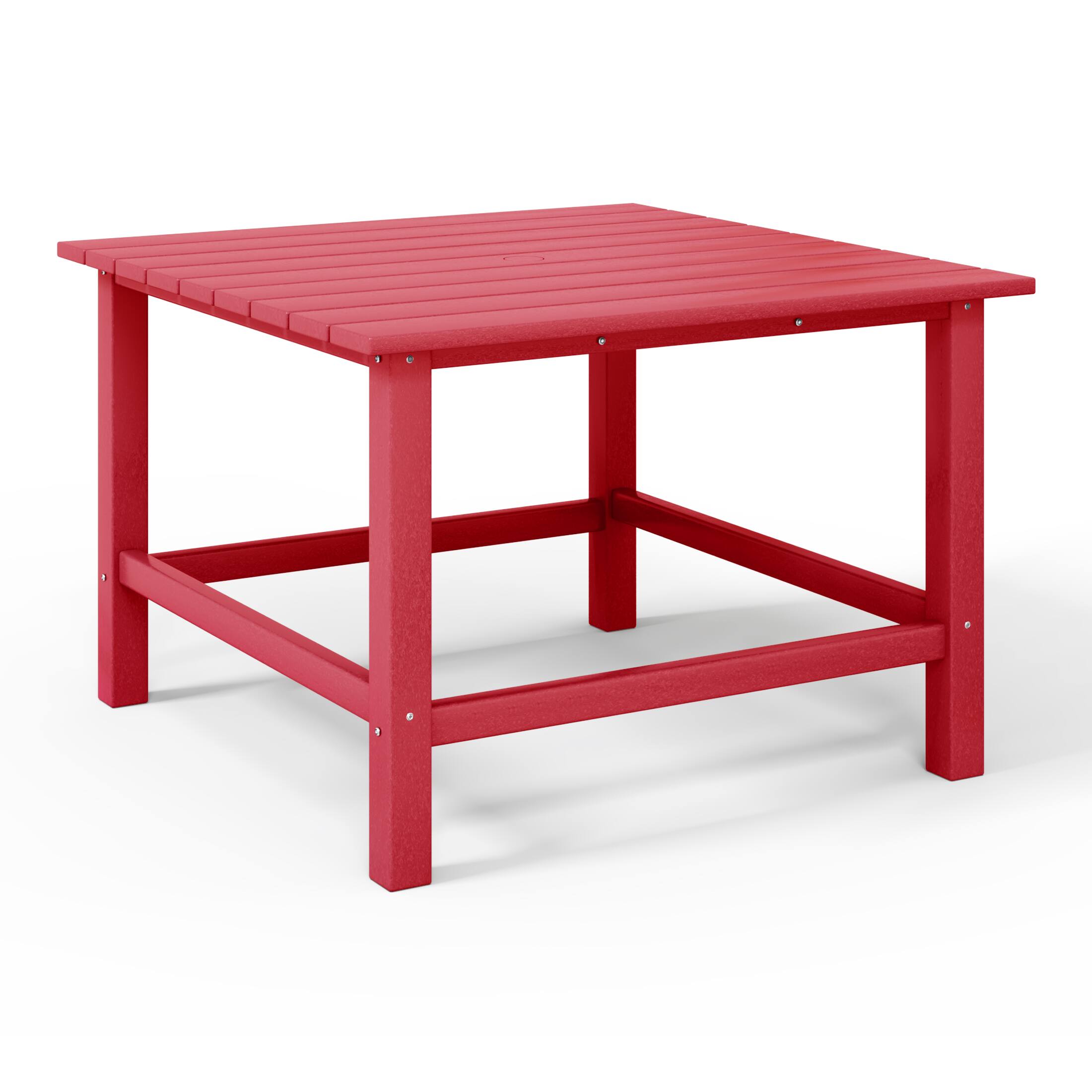 Left. WestinTrends - WestinTrends Malibu Kids Outdoor Patio Furniture HDPE 30" Wide Square Dining Table - Red.