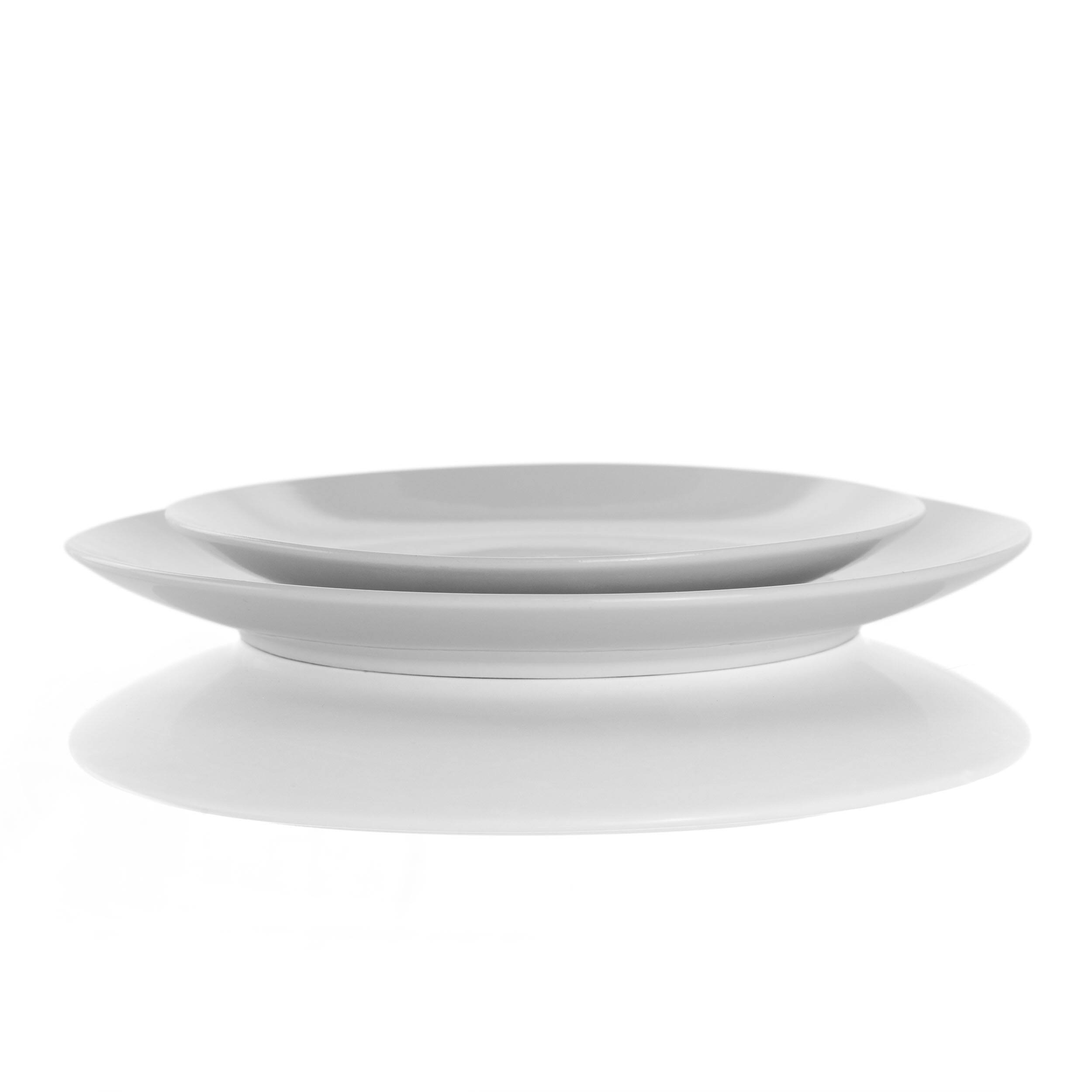 Alt View 7. Elama - Elama Luna 18 Piece Porcelain Dinnerware Set in White - White.