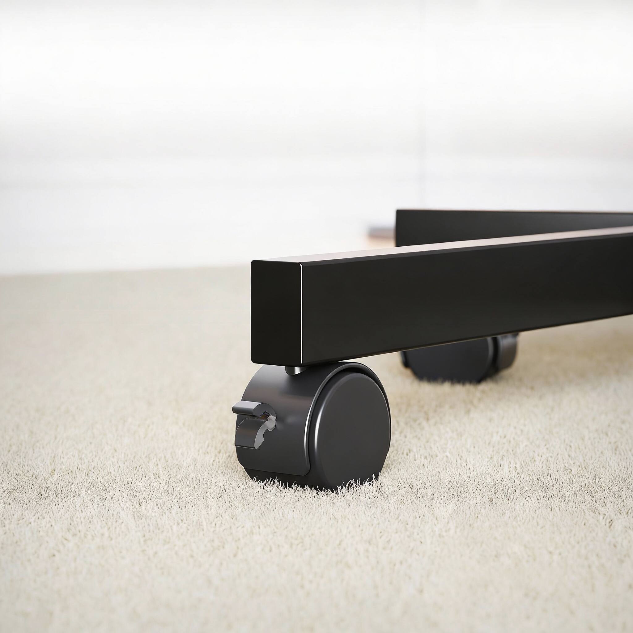 Alt View 3. Frangdom - TV Cart 23-60" No Shelf 88 lbs 400x400 VESA Locking Wheels - Black No shelf.