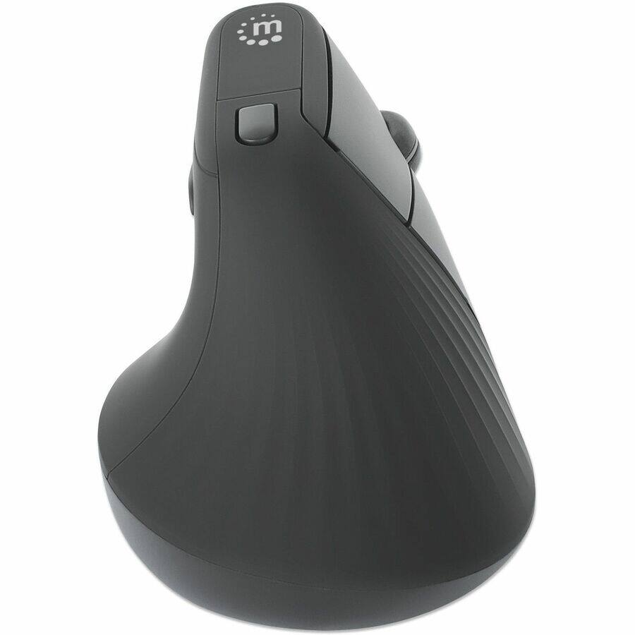 Alt View 5. Manhattan - Manhattan Vertical Ergonomic Wireless USB Mouse - Optical - Wireless - 32.81 ft - Radio Frequency - 2.40 GHz - Black - U - Black.