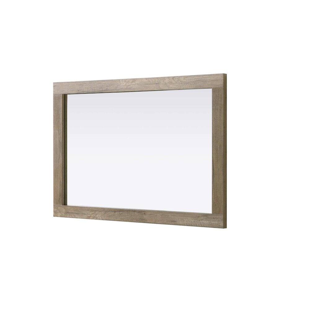 Alt View 1. Elegant Kitchen and Bath - Noah Wooden Rectangle Mirror 24 x 36 in Natural Oak - Natural Oak.