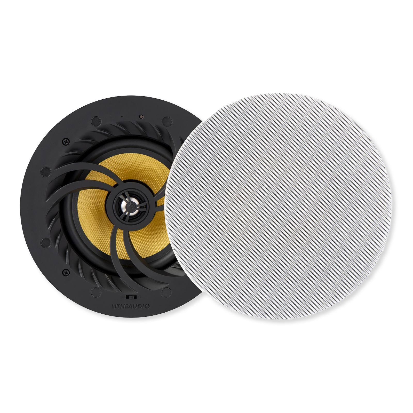 Lithe Audio - Pro Series Bluetooth & Wi-Fi Ceiling Speaker (Pair) - Black