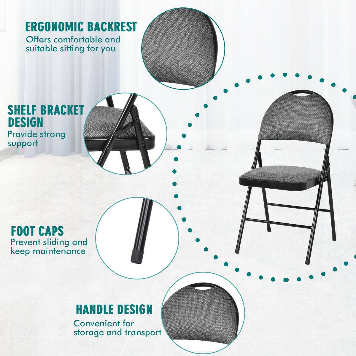 ERGONOMIC BACKREST - SHELF BRACKET DESIGN - FOOT CAPS - HANDLE DESIGN