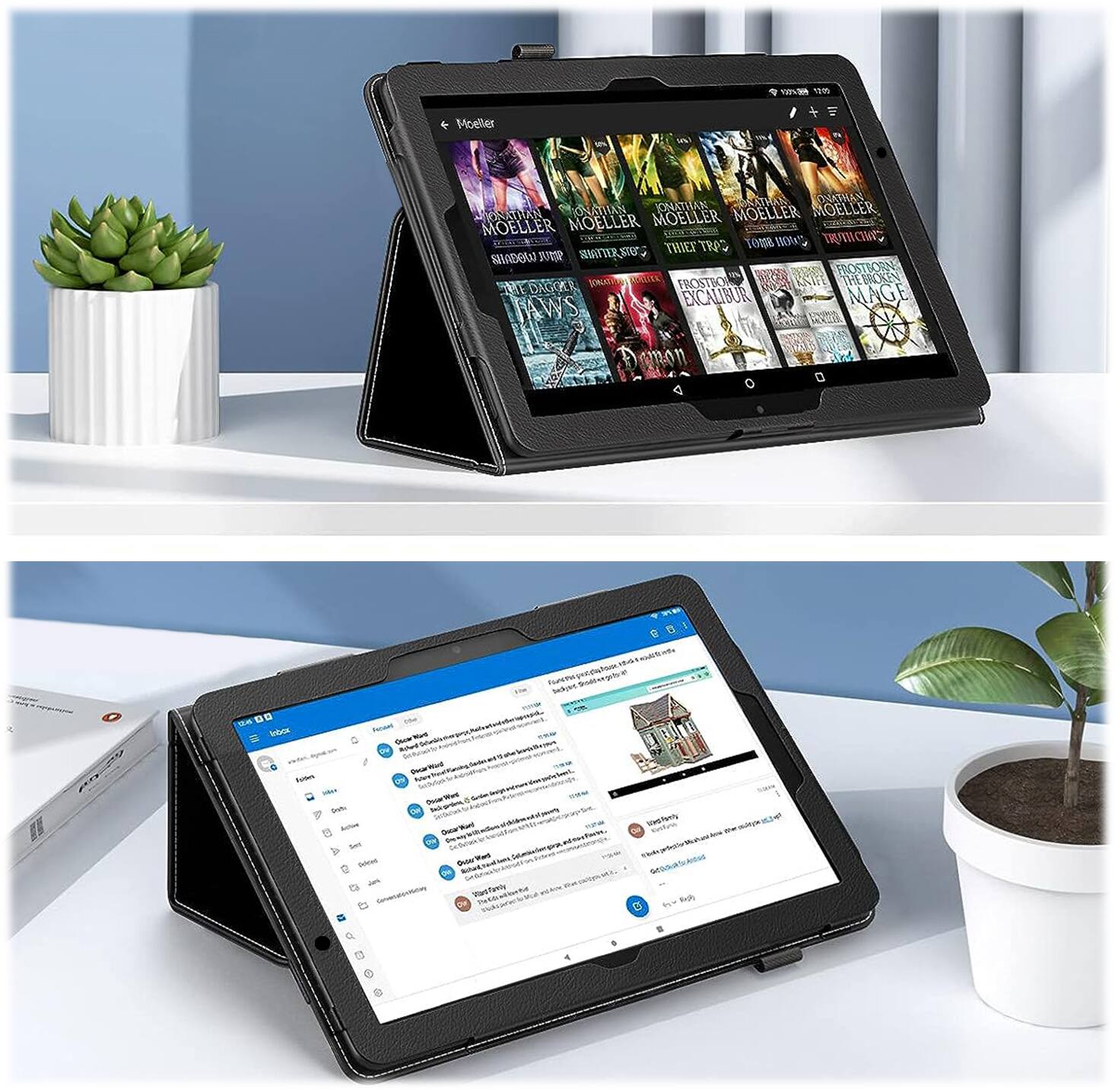 Alt View 12. SaharaCase - EliteFold Folio Case for Samsung Galaxy Tab A9+ - Scorpion Black.