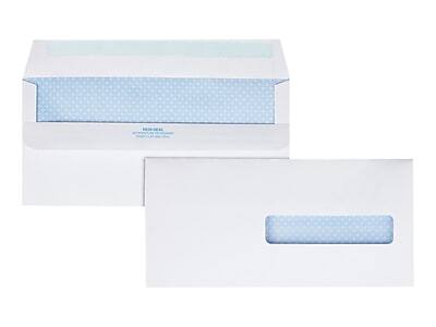 Front. Quality Park - Redi-Seal Security Tinted Window Envelope, 4 1/2" x 9 1/2", 500/Box - Woven White.