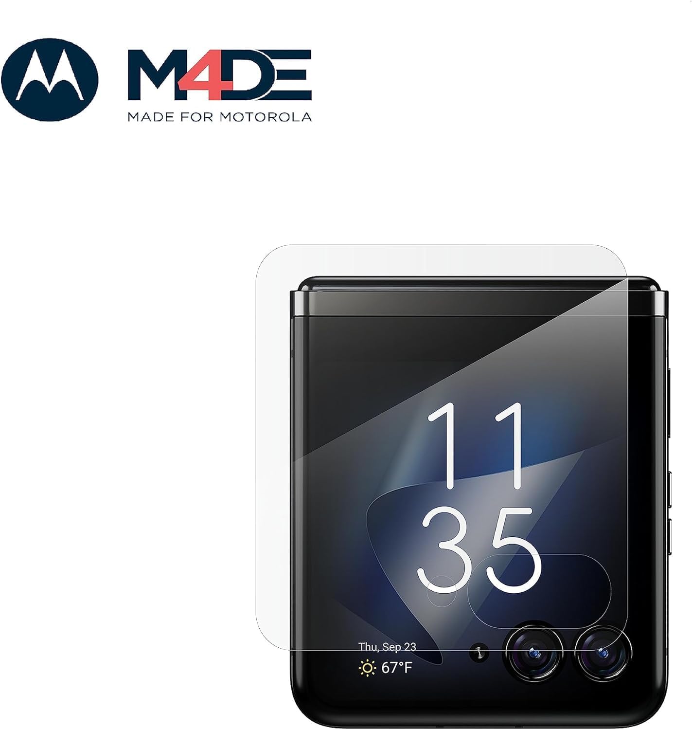 M4DE  
MADE FOR MOTOROLA  

11:35  
Thu, Sep 23  
67°F