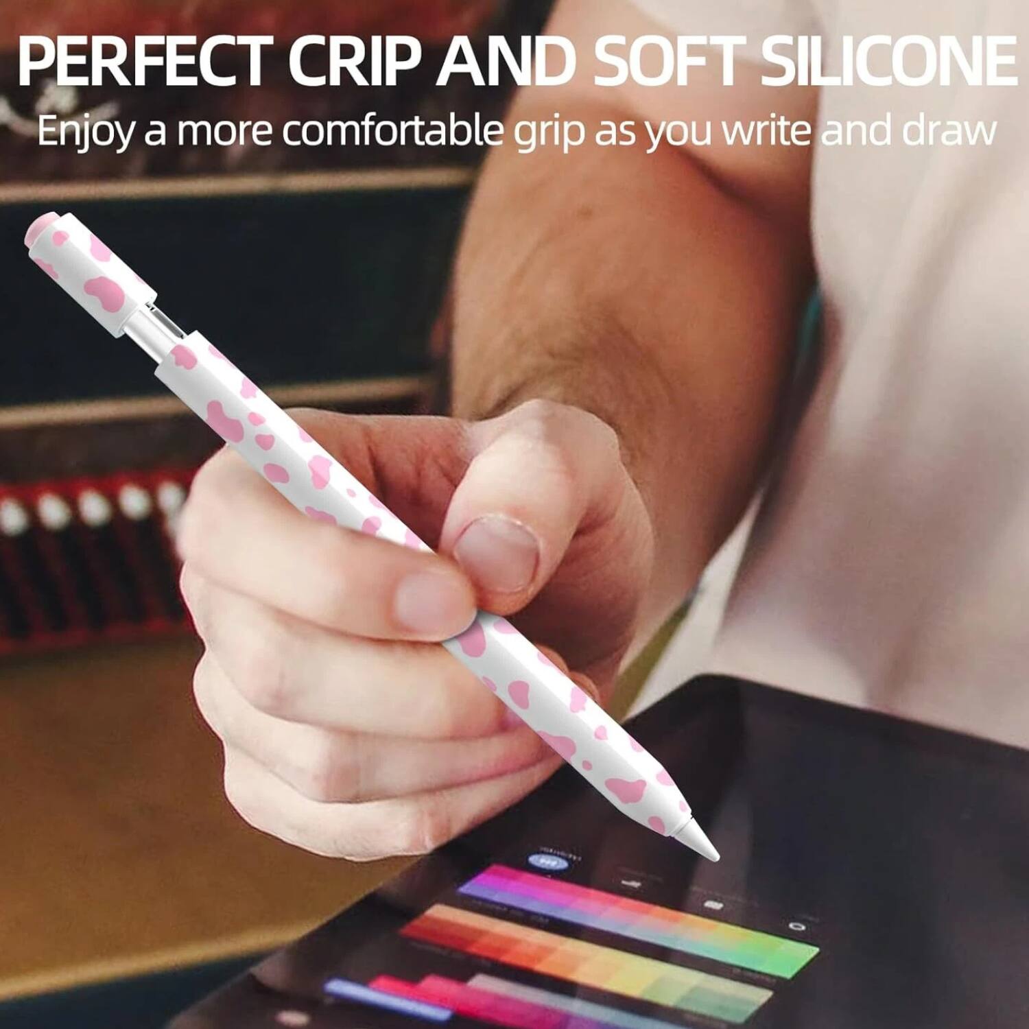 PERFECT CRIP AND SOFT SILICONE  
Enjoy a more comfortable grip as you write and draw