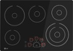 LG - 30" Built-In Electric Cooktop with 5 elements and Warming Zone - Black