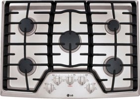 LG - 30" Built-In Gas Cooktop with Superboil Burner - Stainless steel - Front_Zoom
