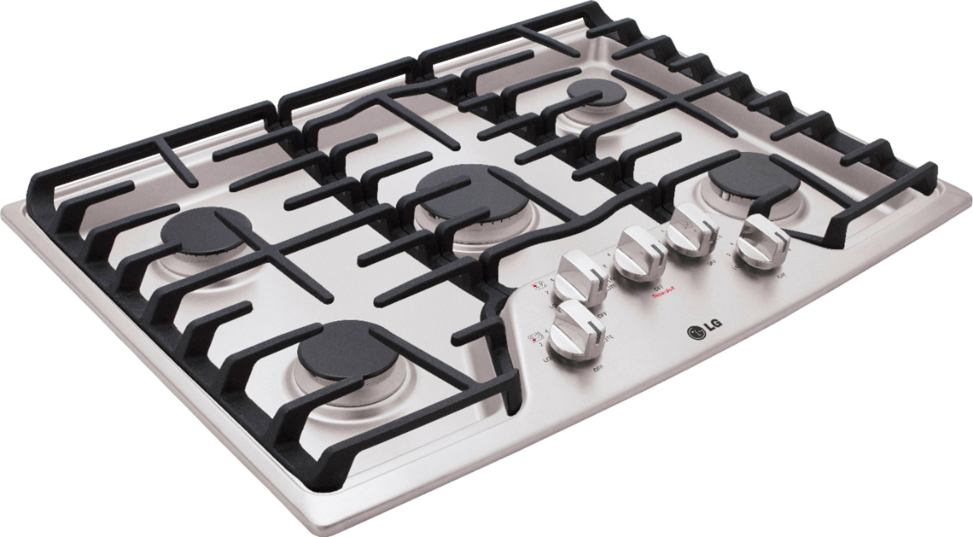 Alt View 11. LG - 30" Built-In Gas Cooktop with 5 Burners and Superboil - Stainless Steel.