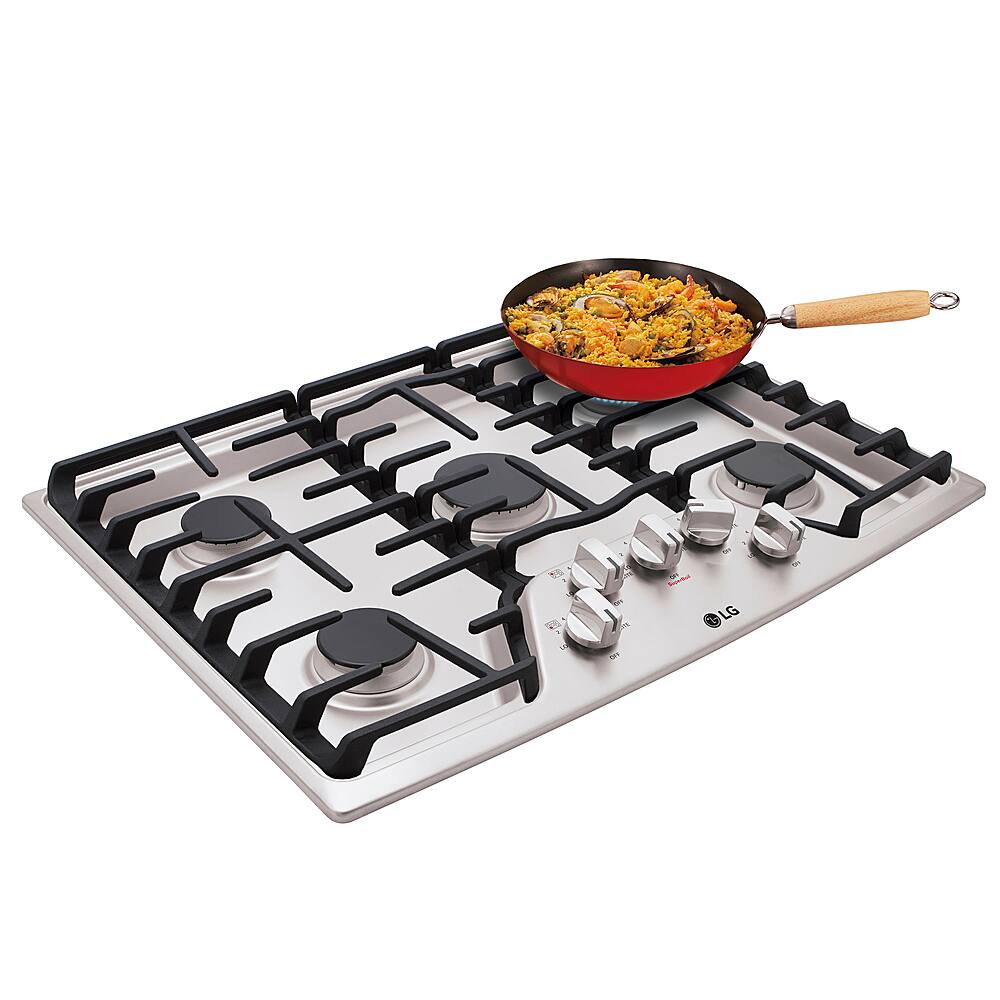 Alt View 14. LG - 30" Built-In Gas Cooktop with 5 Burners and Superboil - Stainless Steel.